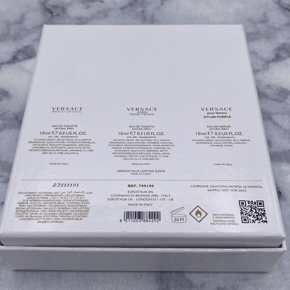 Versace Gift Set-White Pouch,Bright Crystal,Eros,Dylan-10ml,0.3oz-4pc-BOXED-NEW - Picture 12 of 16